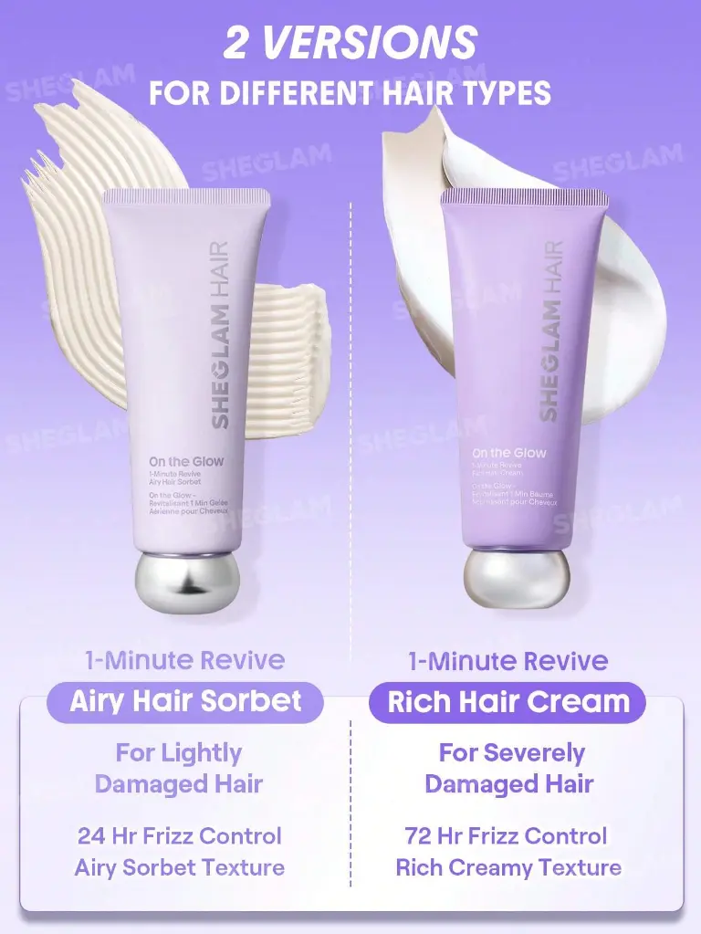 6978931640838 SHEGLAM - On The Glow 1-Minute Revive Airy Hair Sorbet 70g9.webp