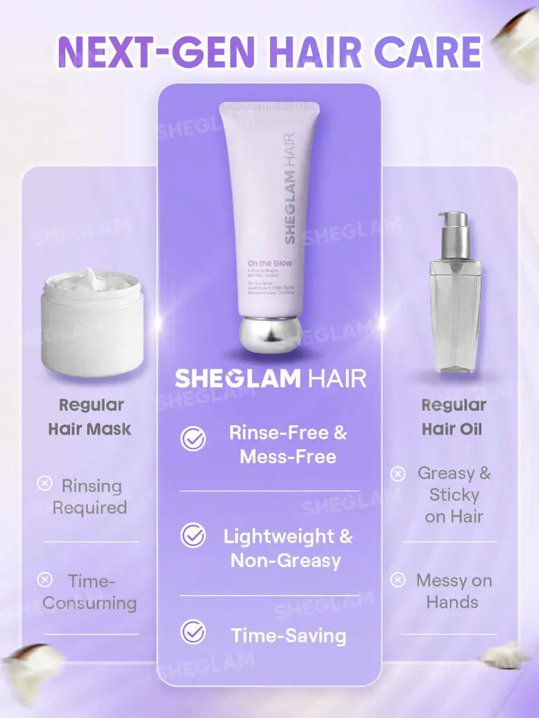 6978931640838 SHEGLAM - On The Glow 1-Minute Revive Airy Hair Sorbet 70g7.webp