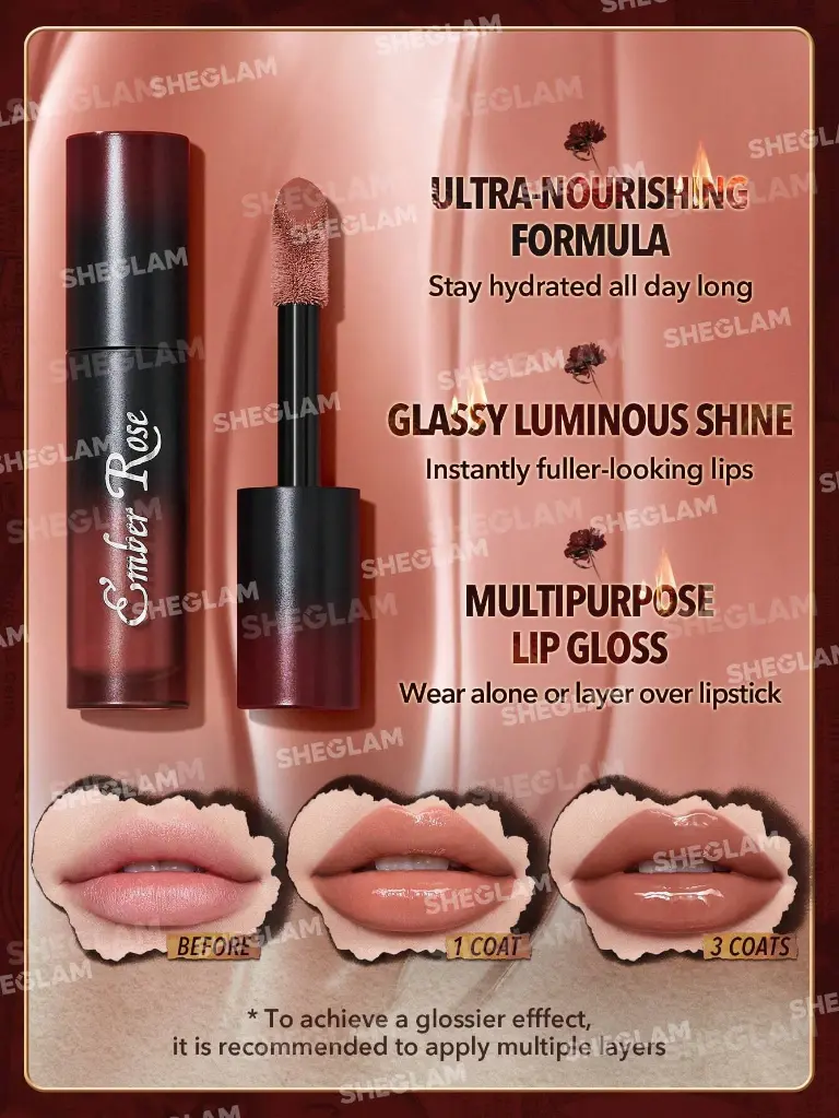 6971053498127 SHEGLAM Ember Rose Immortal Love Nourishing Lip Gloss-Amor2.webp
