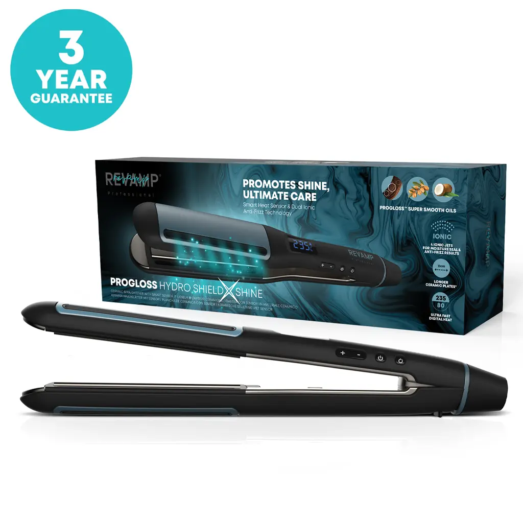 PROGLOSS HYDRO SHIELD X SHINE CERAMIC STRAIGHTENER WITH SMART SENSOR 