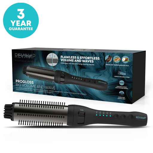 [BR-1500-GB] Revamp Progloss Big Volume & Wave Hot Brush Straightening Air Brush