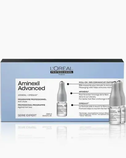 Loreal - Professionnel Serie Expert - Aminexil Advanced Aminexil + Omega 6 - Professional Programme Against Hair Loss - 42 Pcs x 6ml 